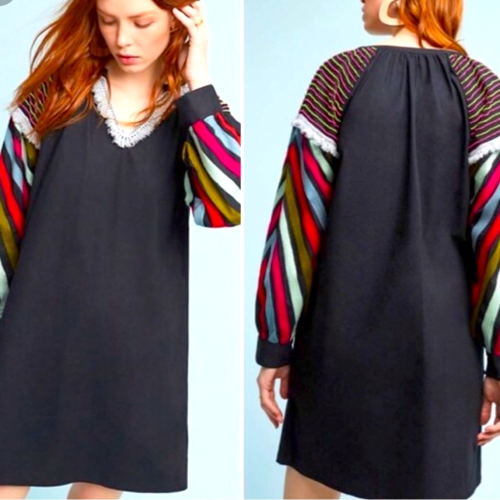Anthropologie Chevron Embellished Dress